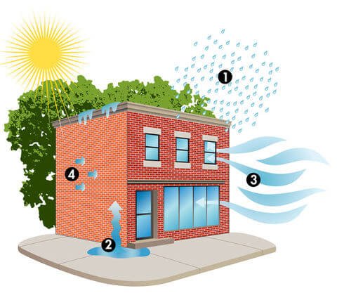 تأثير الرطوبة على المباني